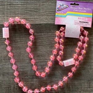 💞 New Girls Just Pretending 2-Piece Pink Dress Up Safety Jewelry Set